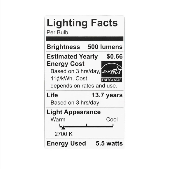 60Watt B11Dimmable LEDLightBulb SoftWhite (3-Pack) - Picture 5 of 5
